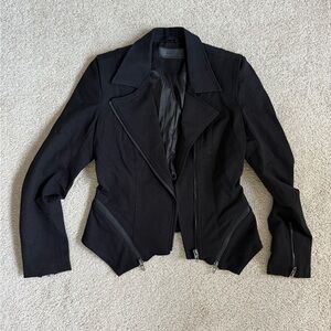 Blank NYC Black Asymmetrical Blazer Jacket
